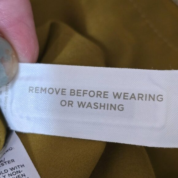 ANN TAYLOR DARK MUSTARD YELLOW SHORT SLEEVE SHEATH DRESS LINED SIZE 0 NWOT - Picture 3 of 6